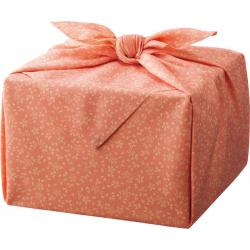 「幸せの宝箱」二段重ね　日本製風呂敷包み (ピンク)