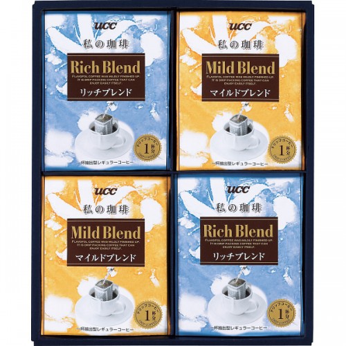 UCC　一杯抽出型レギュラーコーヒー「私の珈琲」ギフト（2種16個）