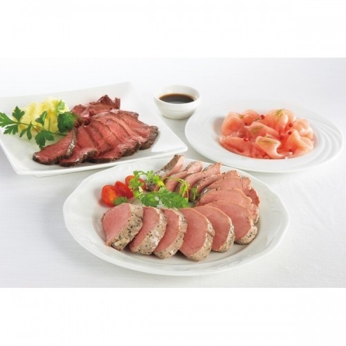 米久 豚ひれ肉のやわらかローストポーク&ローストビーフ&生ハムセット